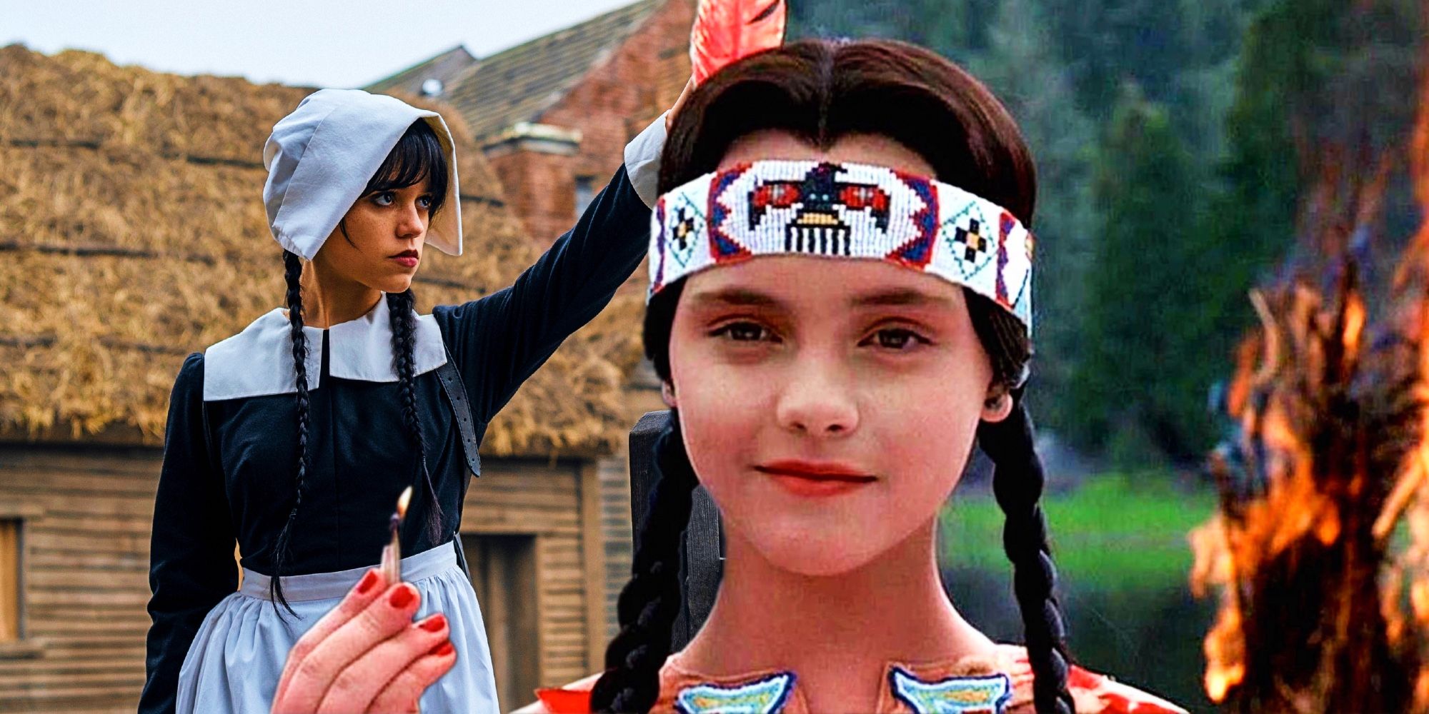 full body of a Wednesday Addams (Jenna Ortega) harvests poisonous herbs -  Playground