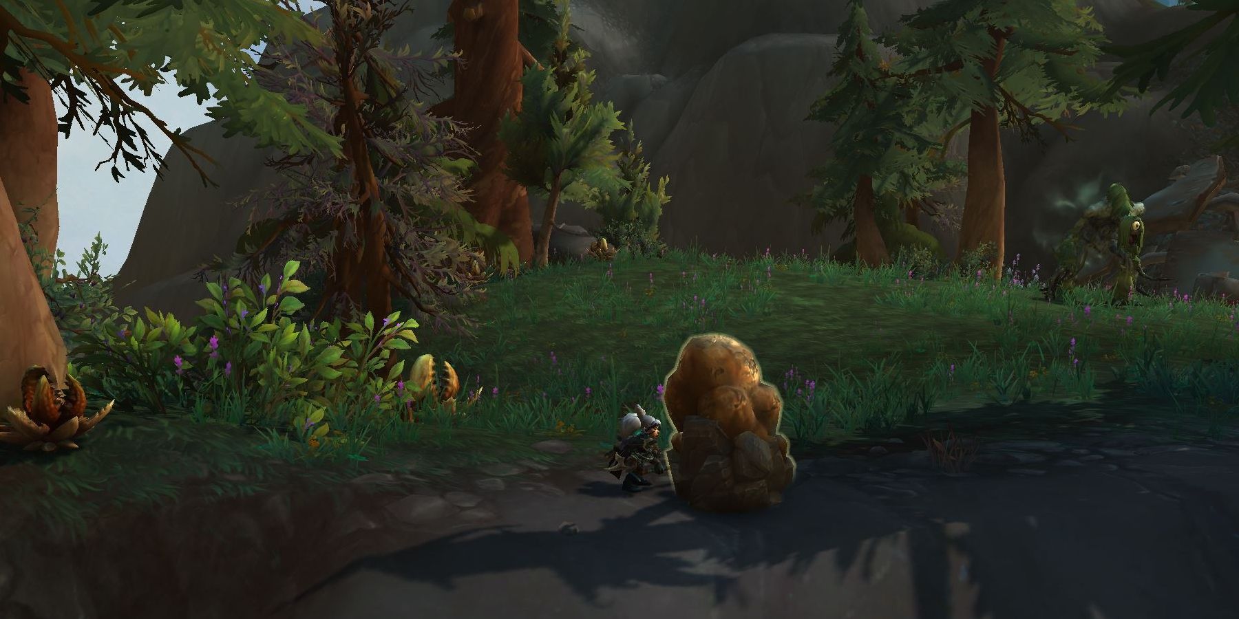 A screenshot of a gnome mining on mechagon island in world of warcraft