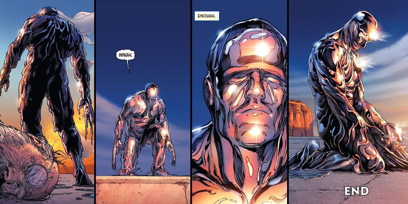Wolverine's death in the comics by Adamantium.