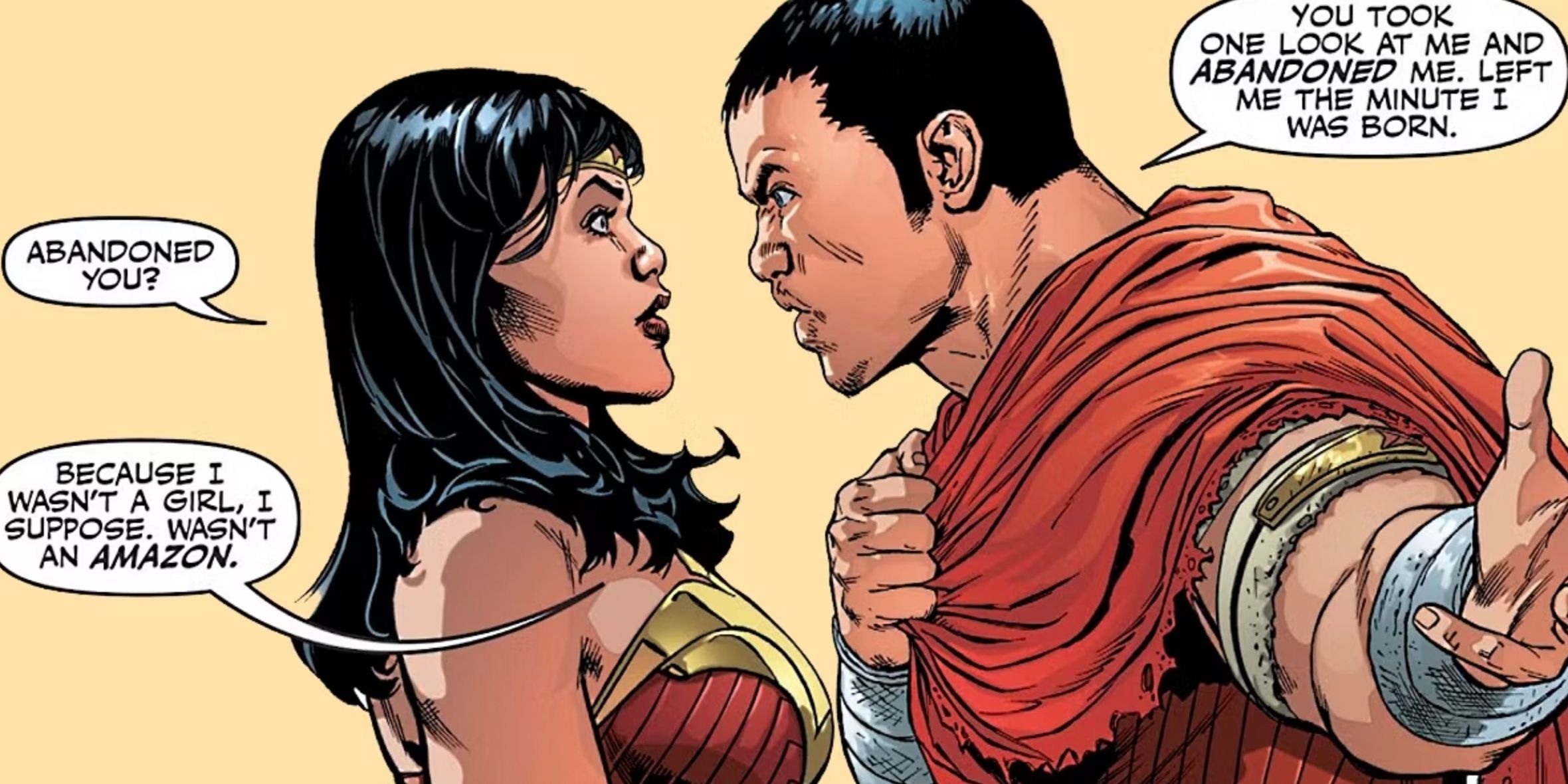 Wonder Woman meets her future son Hunter in DC Comics