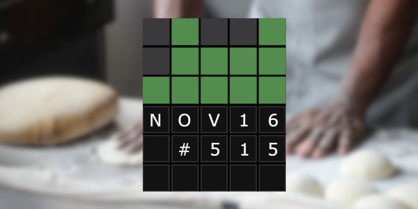 16 November Wordle Grid dengan Baker di Latar Belakang