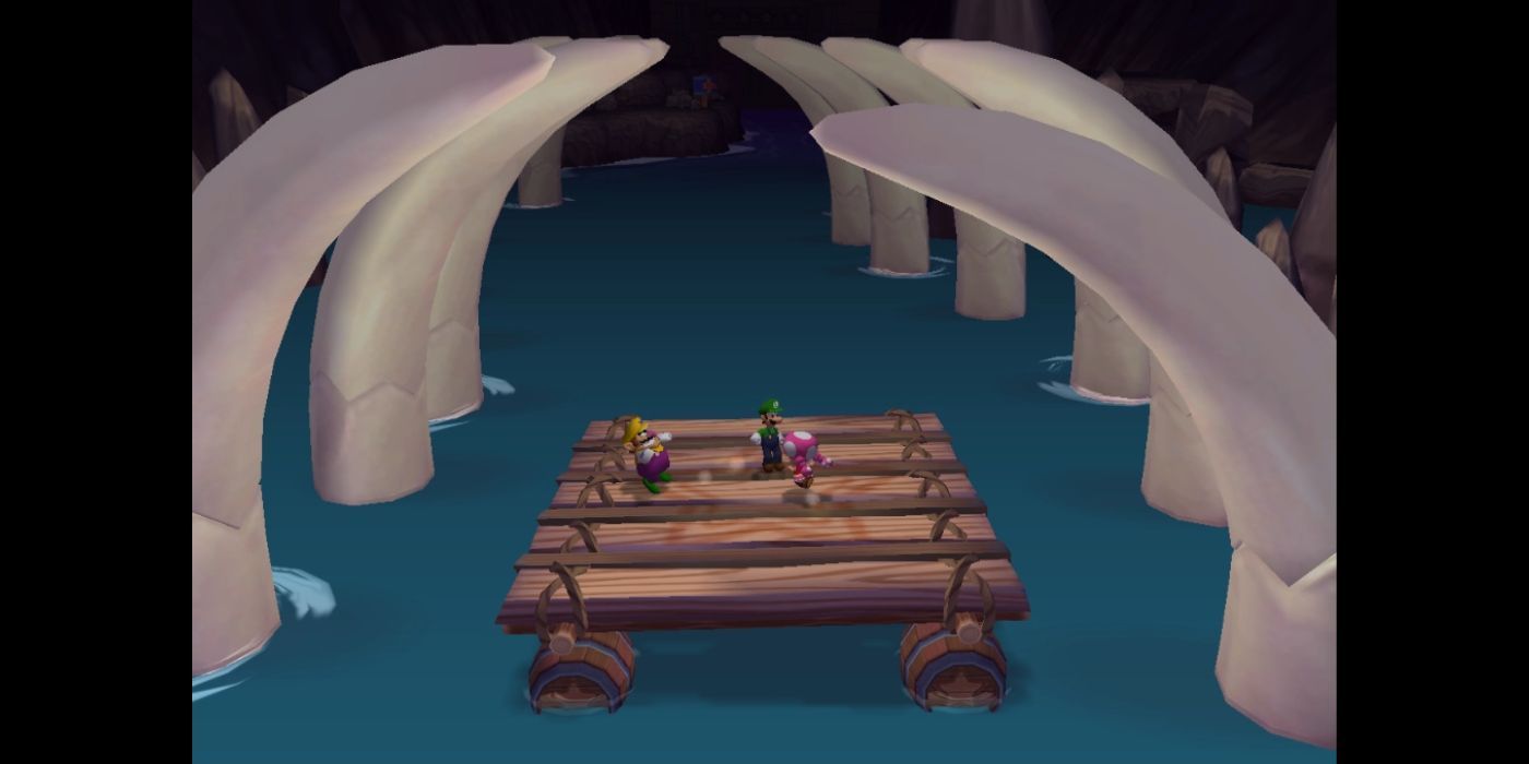 Wrasslin' Rapids-minigame in Mario Party 6