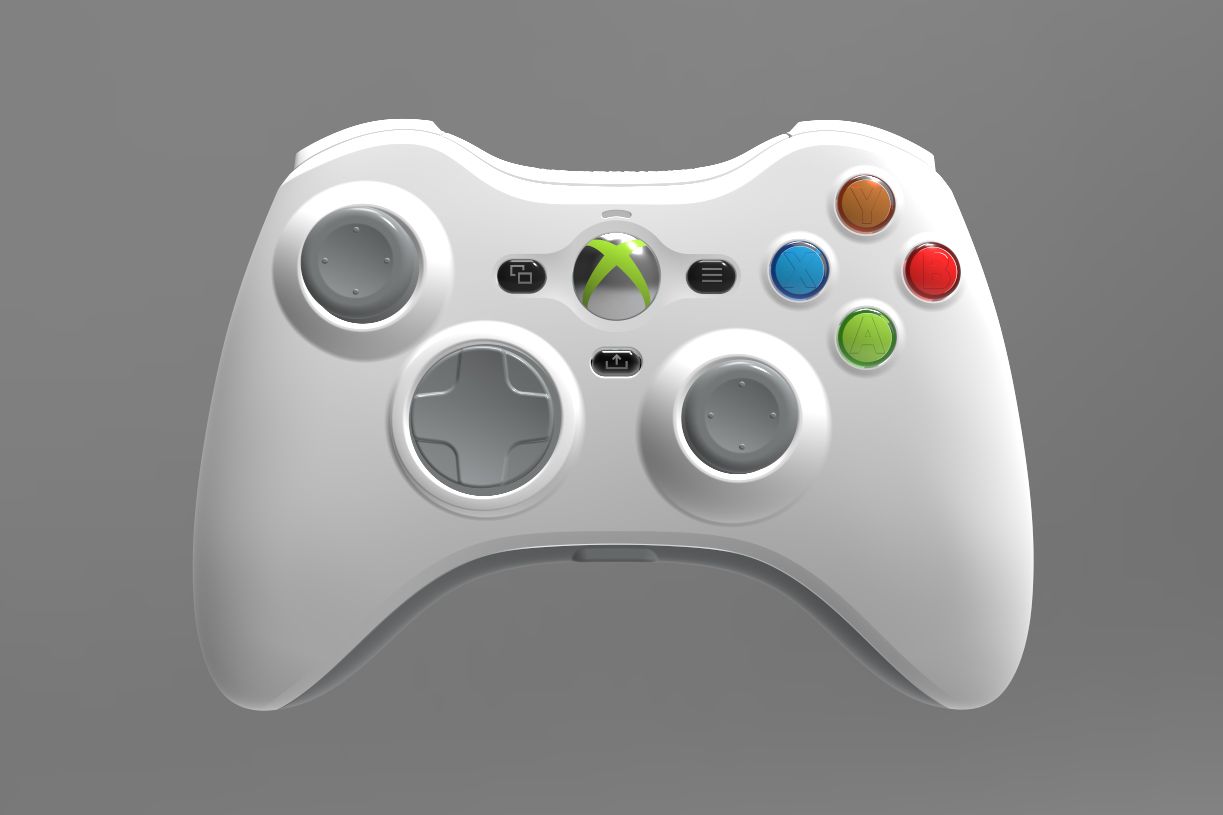 Uma renderização do controlador Xenon estilo Xbox 360 da Hyperkin.