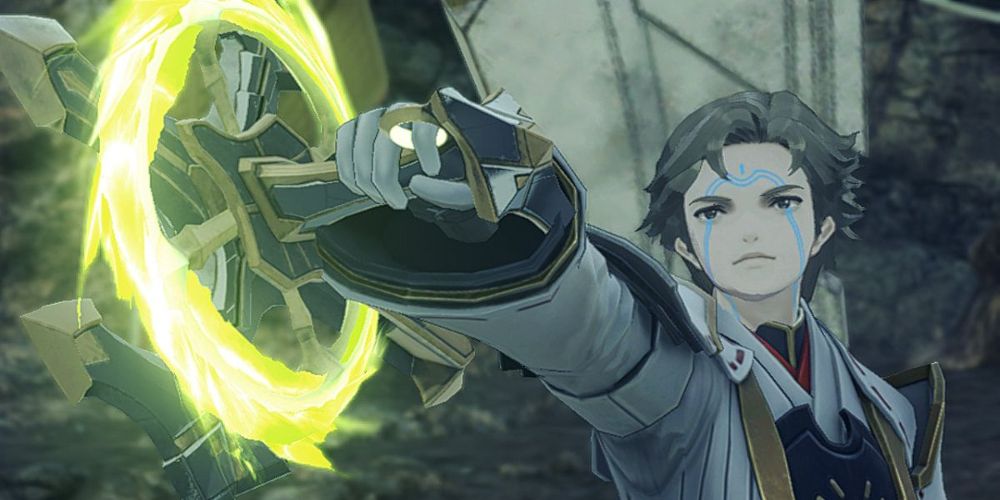 Isurd segura seu anel de arma em Xenoblade Chronicles 3