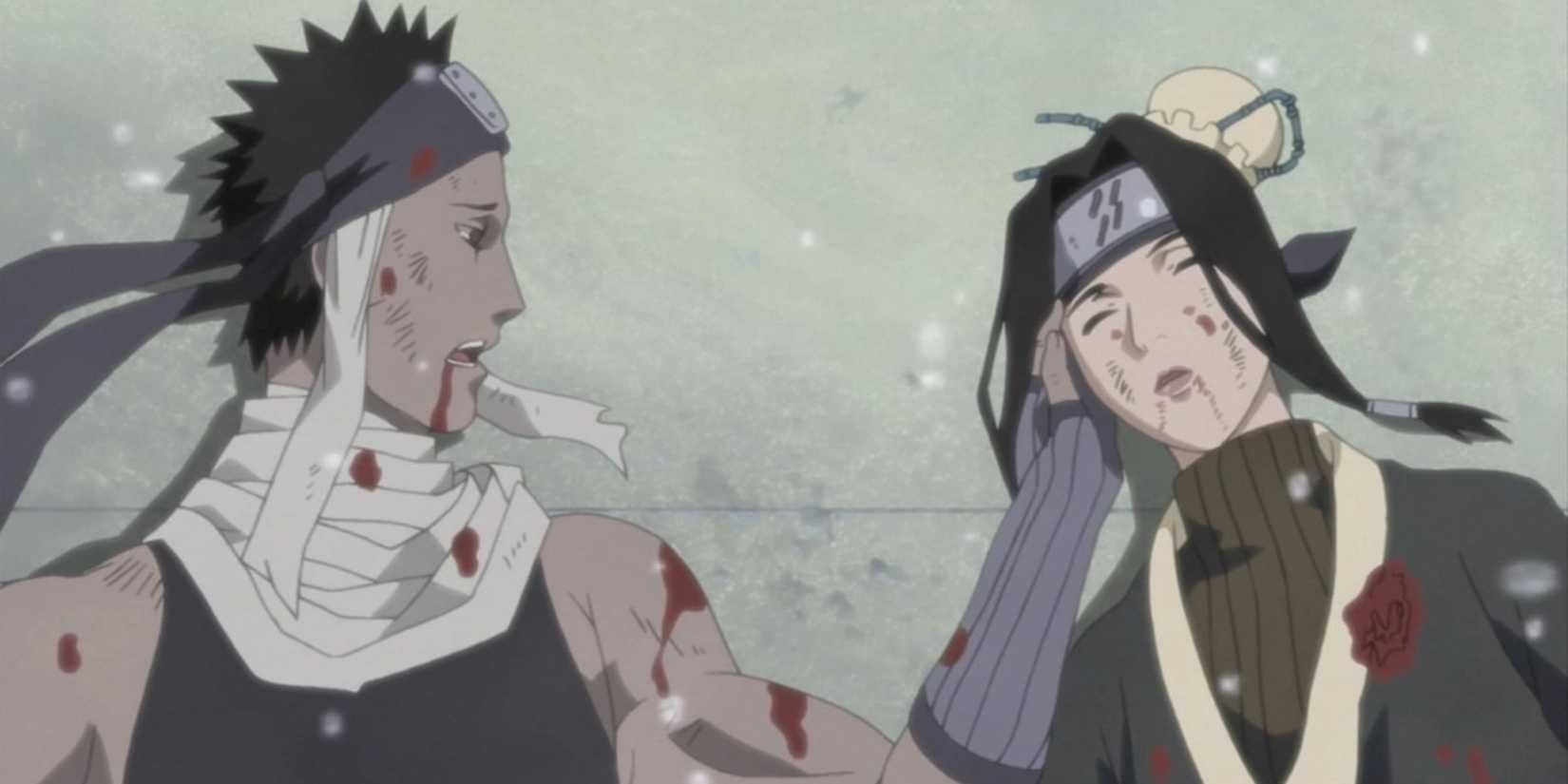 Zabuza and Haku dying together in Naruto