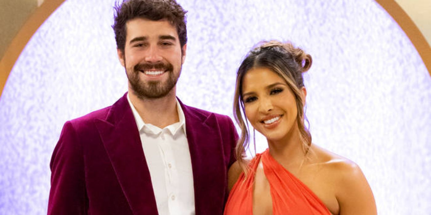 Zanab and Cole smiling at the Love is Blind reunion 