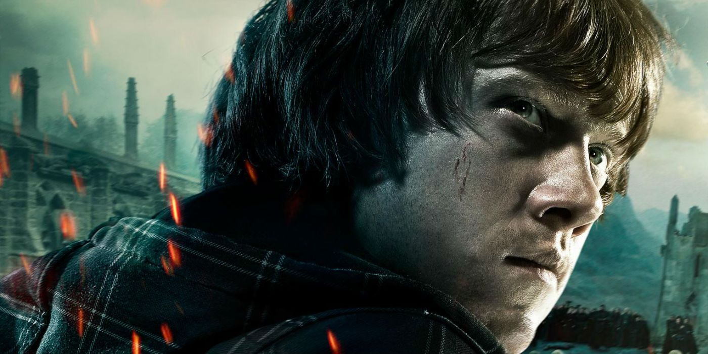 A closeup of Ron Weasley in Harry Potter.