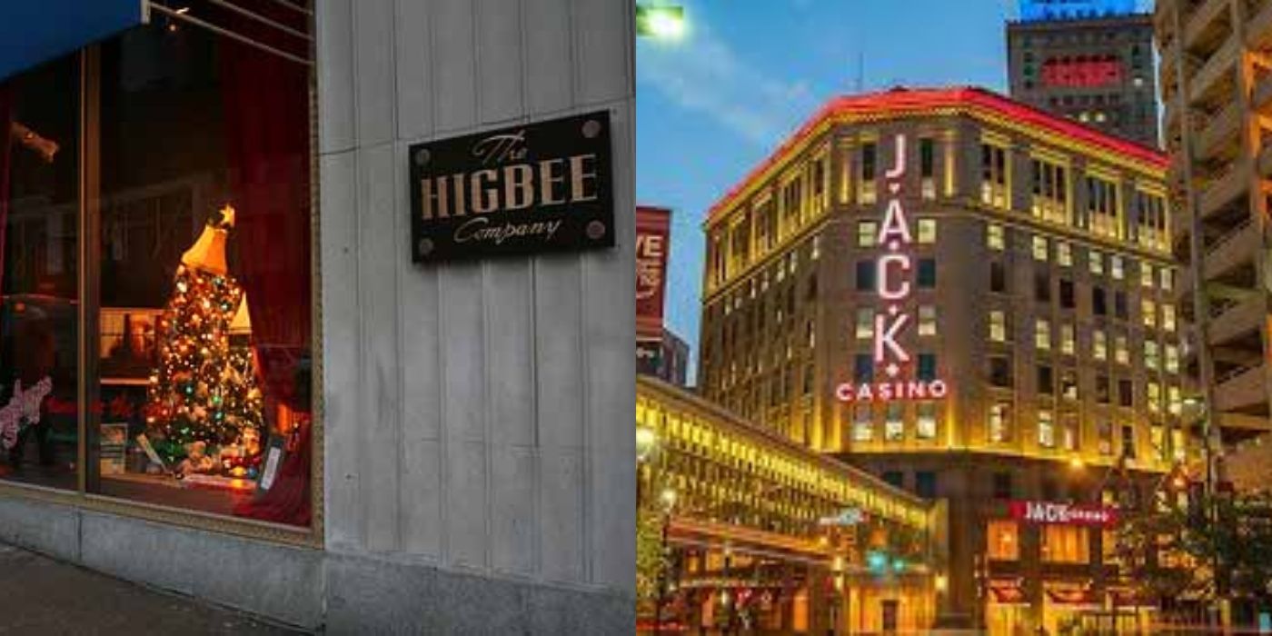 Split image of Higbee's in A Christmas Story and Jack's Casino in Chicago
