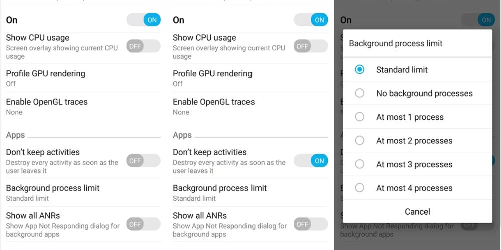 Portal do Android mostra aplicativos de telefone em execução em segundo plano