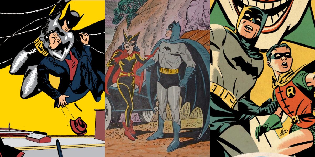 Batman golden age comics split image