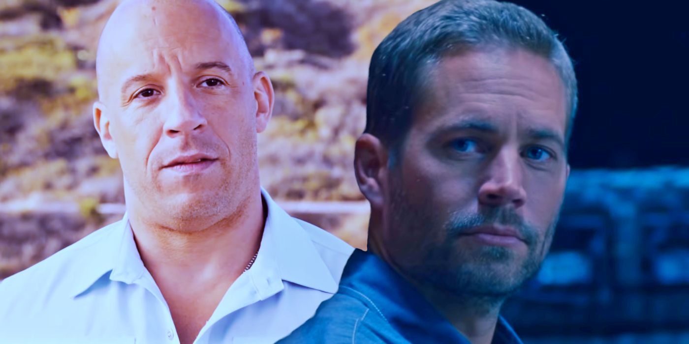 Gambar campuran menampilkan Brian O'Conner (Paul Walker) dan Dominic Toretto (Vin Diesel) dari Furious 7.