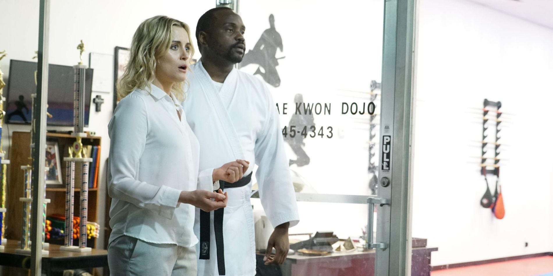 Brian Tyree Henry and Taylor Schilling in Family