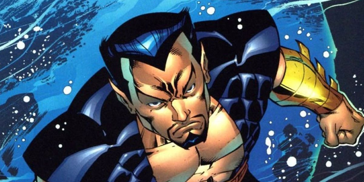 Gambar komik bawah air dari Marvel's Sub-Mariner ditampilkan.