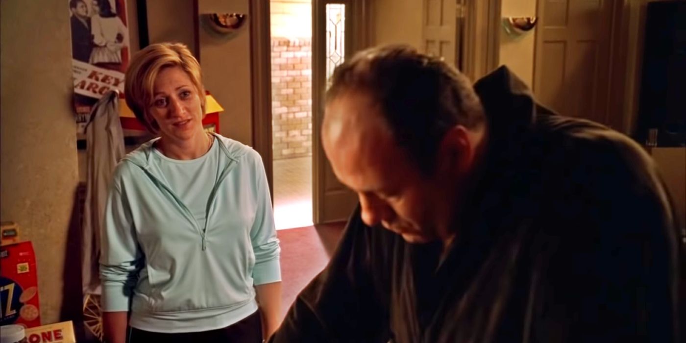 Carmela (Edie Falco), Tony (James Gandolfini) in The Sopranos S04E13.