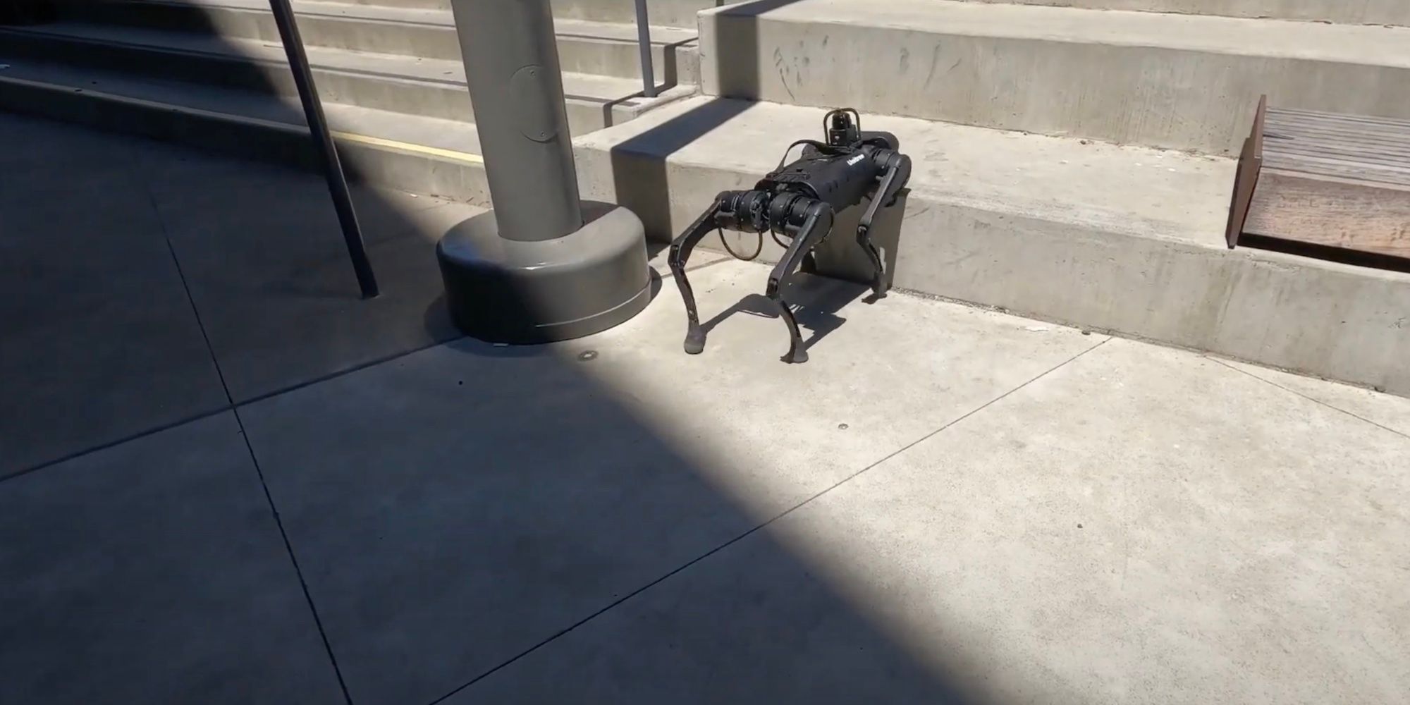 Carnegie Mellon's Robot Dog climbing stairs
