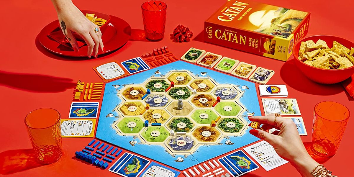 Catan board game shot by Amazon product