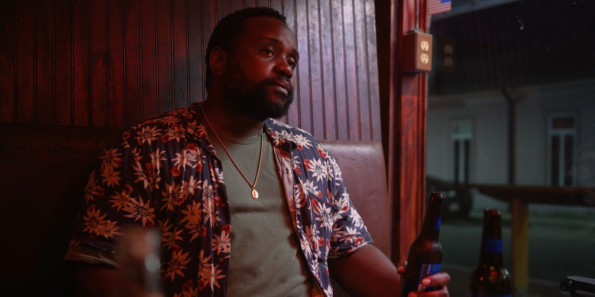 Brian Tyree Henry holding a beer.