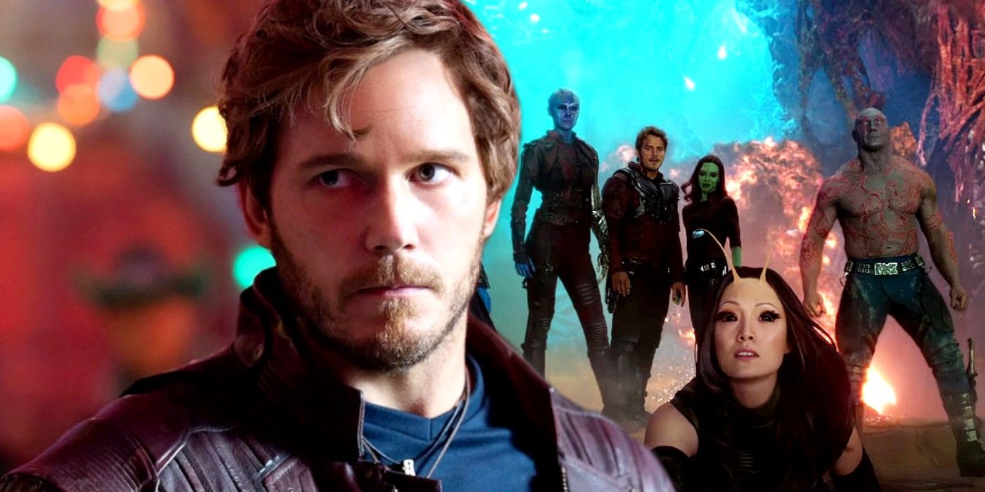 Chris Pratt as Peter Quill Star Lord in Guardians of the Galaxy Holiday Special and MCU Guardians team