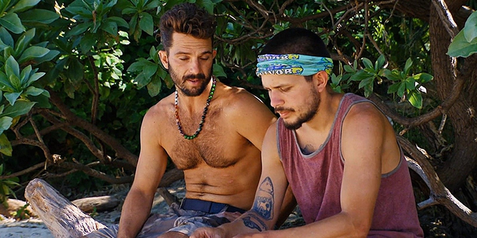 Cody Assenmacher and Jesse Lopez from Survivor 43 talking strategy