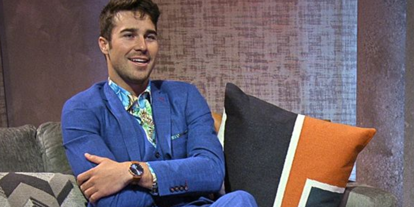 Love Is Blind Season 3's Cole Barnett in the pods wearing a blue suit