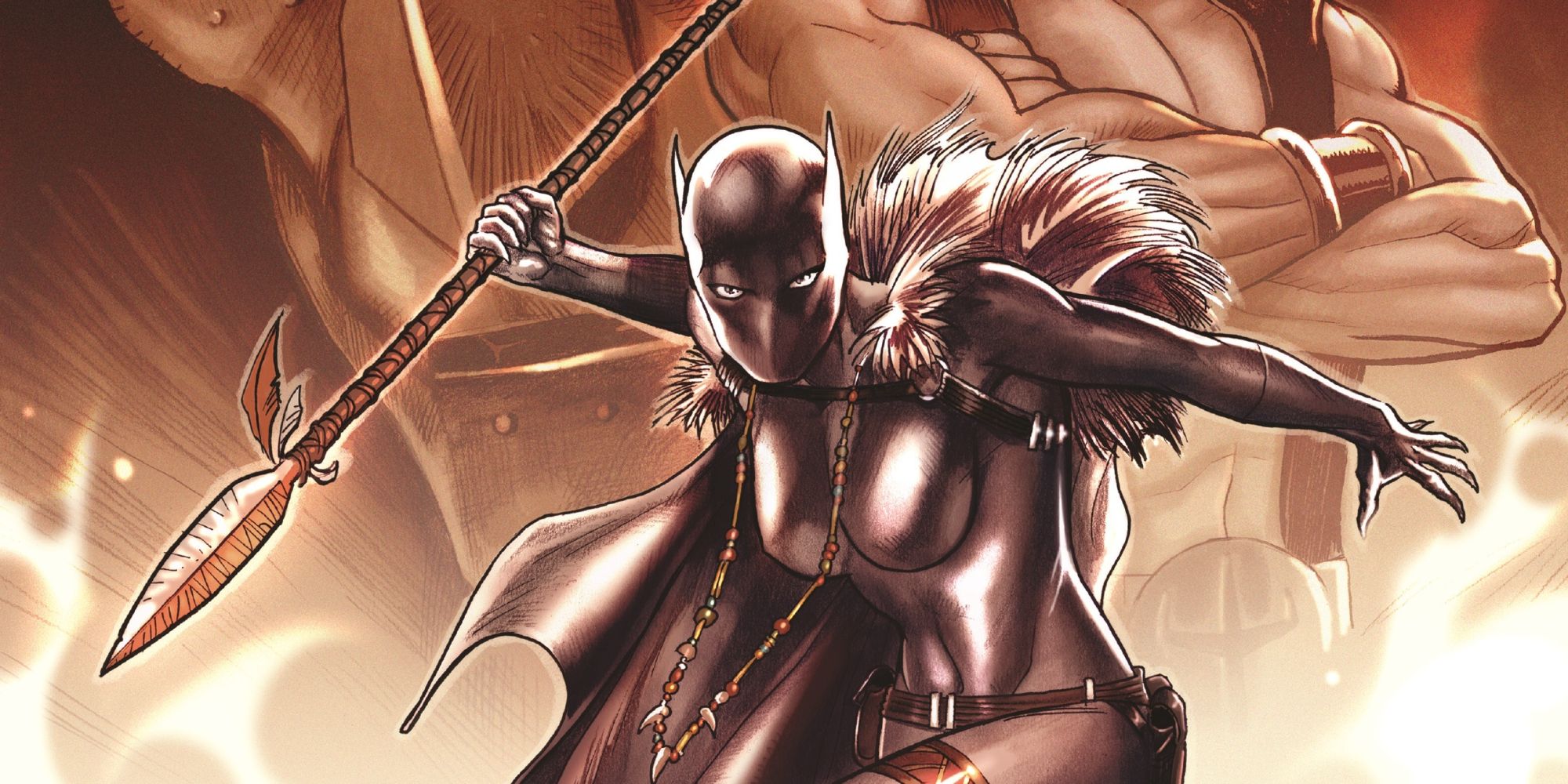 Shuri holds a spear in Black Panther comics.