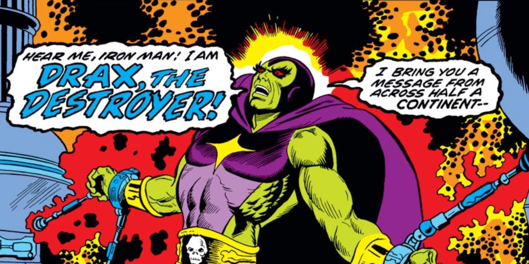 Drax, o Destruidor, estreia em The Invincible Iron Man #55.
