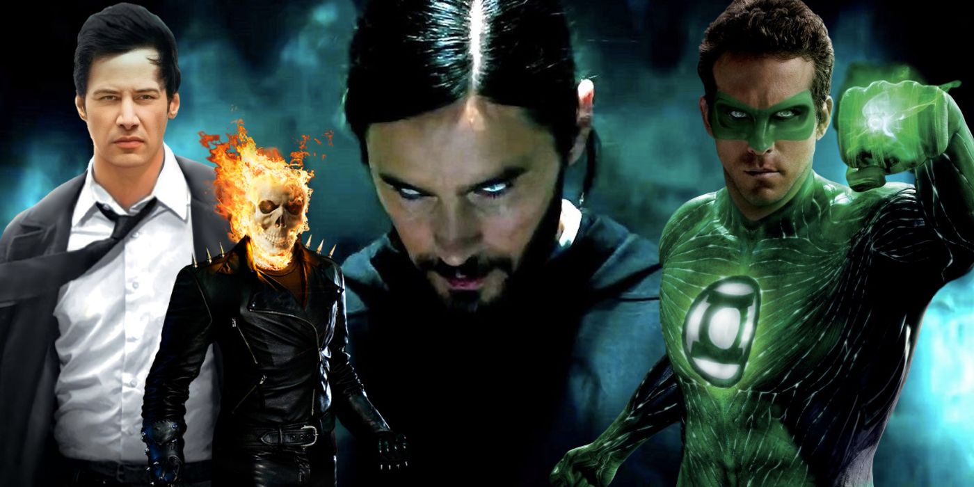 John Constantine, Ghost Rider, Morbius and Green Lantern from their respective films.