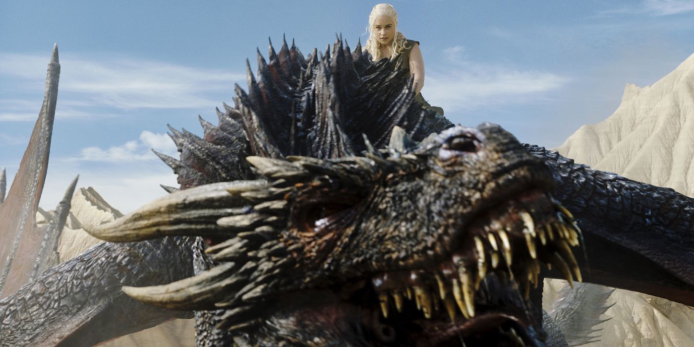 Daenerys On DragonBack Bringing Fire Down On Cities