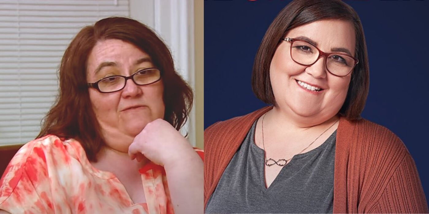 90 Day Fiance star Danielle Mullins side by side face change comparison after weight loss