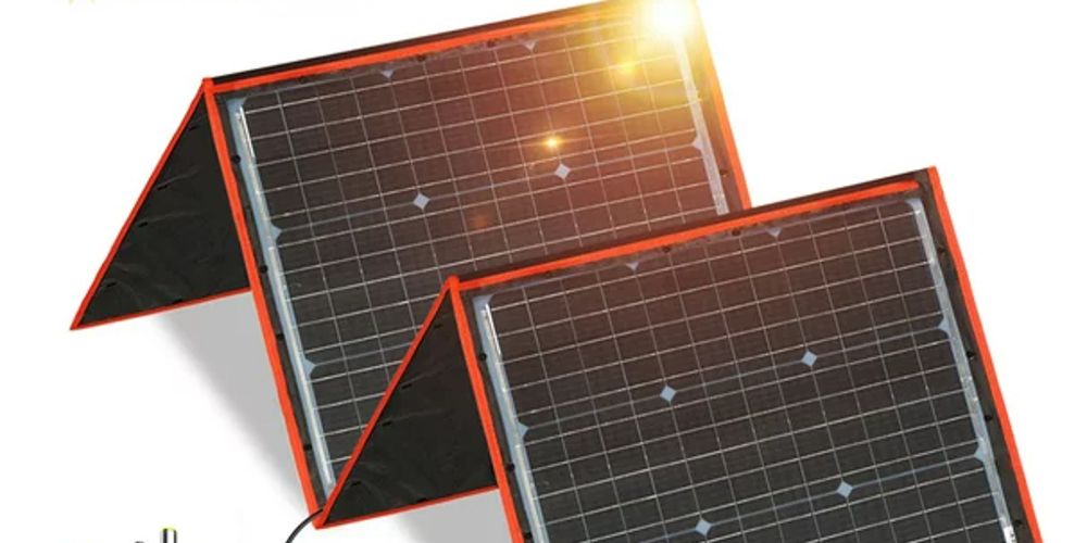 A Dokio 160W solar panel is seen