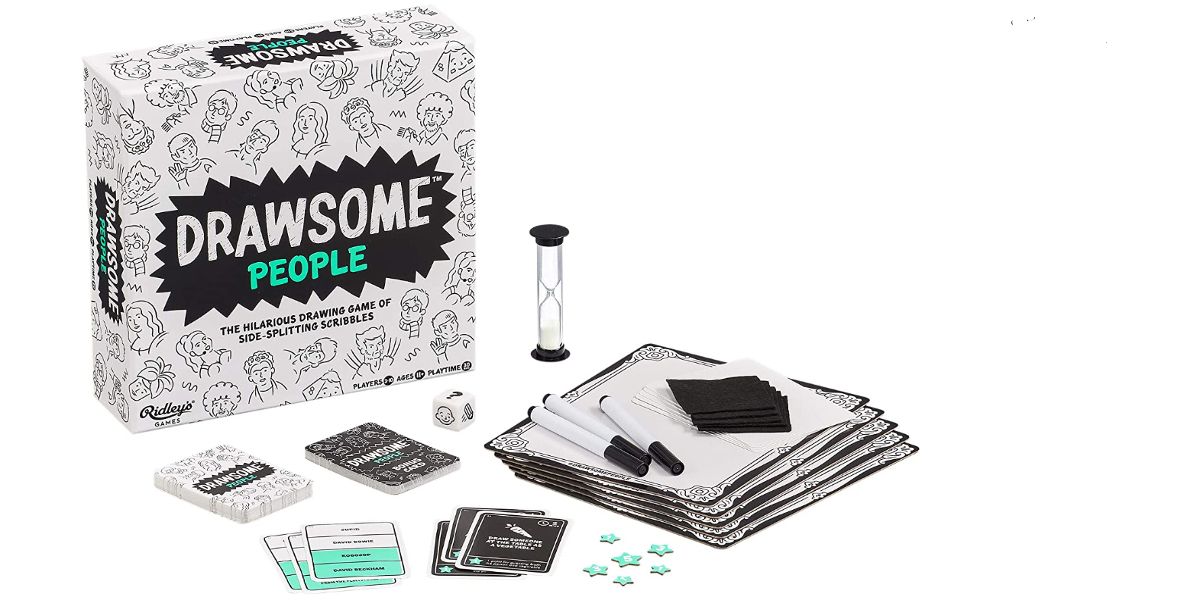 Drawsome People board game filmed by Amazon product