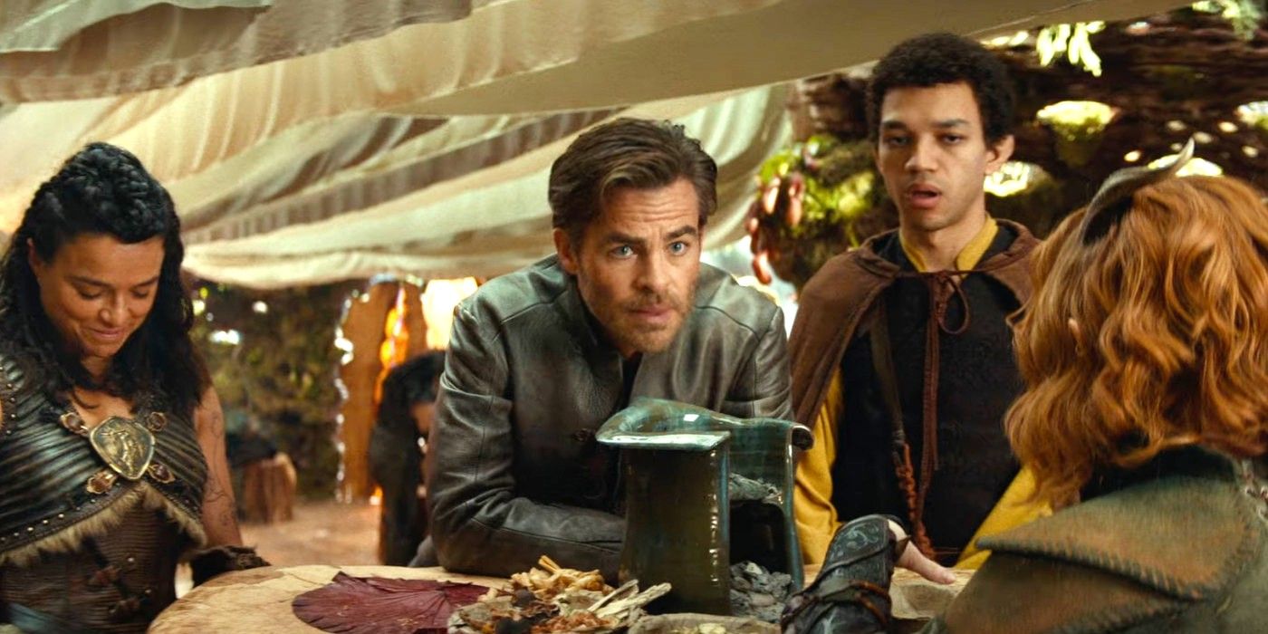 Dungeons & Dragons- Honor Among Thieves Chris Pine Michelle Rodriguez and Justice Smith