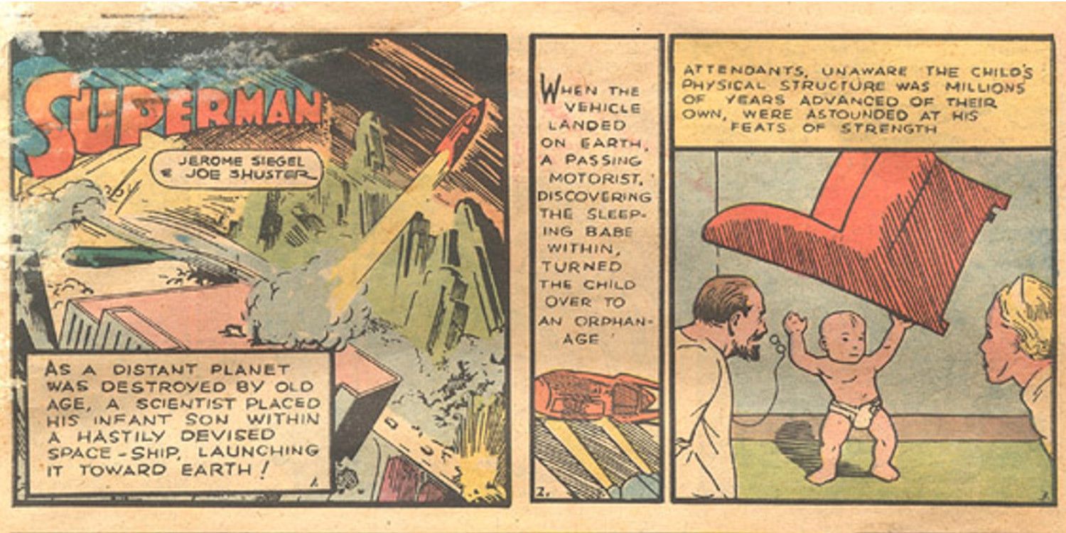 First Superman Text Logo Use in Action Comics #1