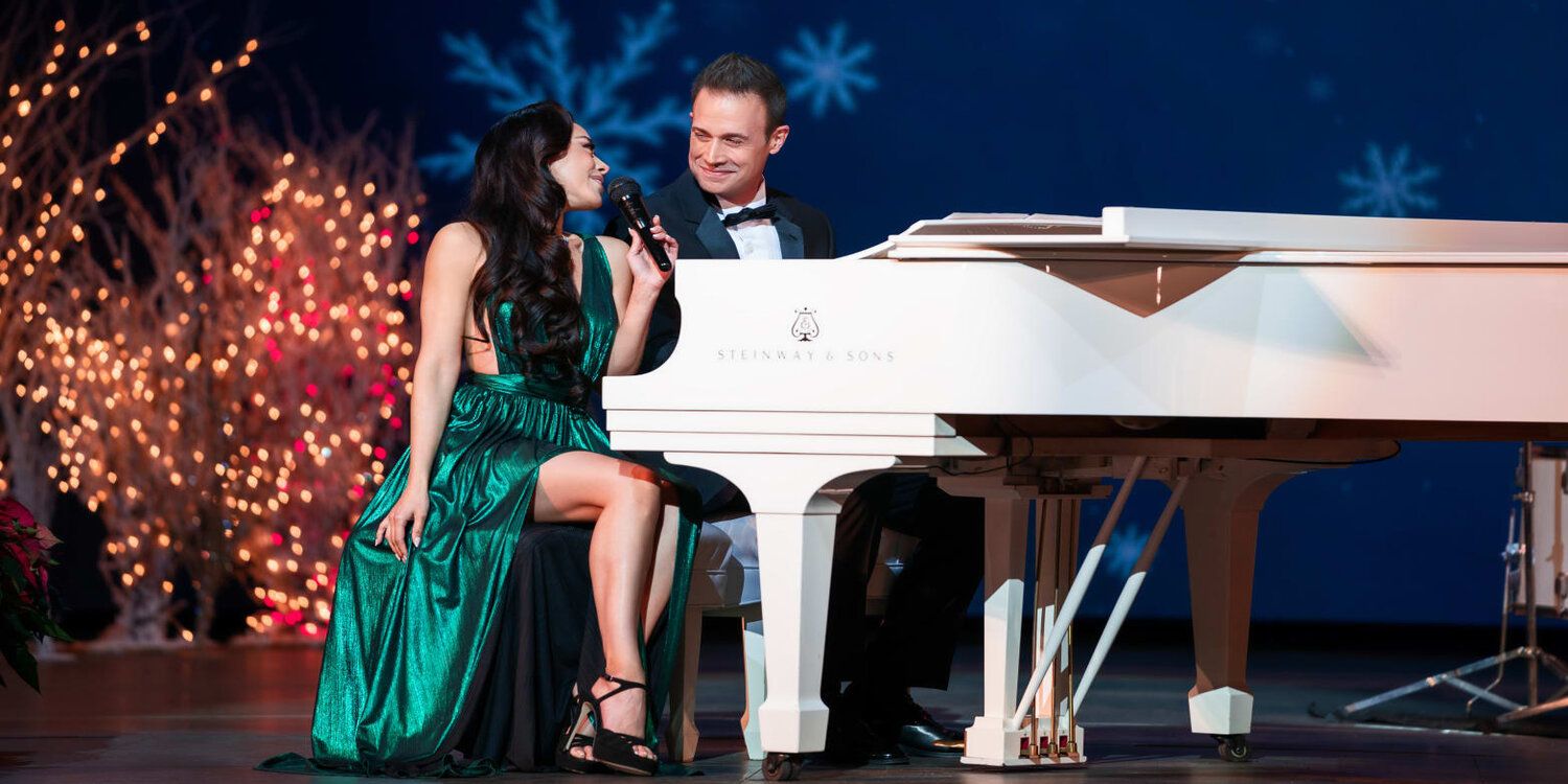 Aimee Garcia como Angelina e Freddie Prinze Jr. como Miguel em Christmas With You.jpg