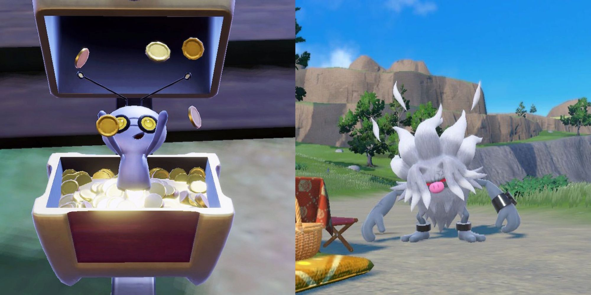 Gimmighoul and Anihilape in Pokemon Scarlet & Violet