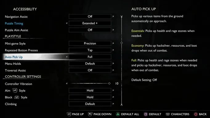 How To Enable Auto Pick Up In God of War: Ragnarök