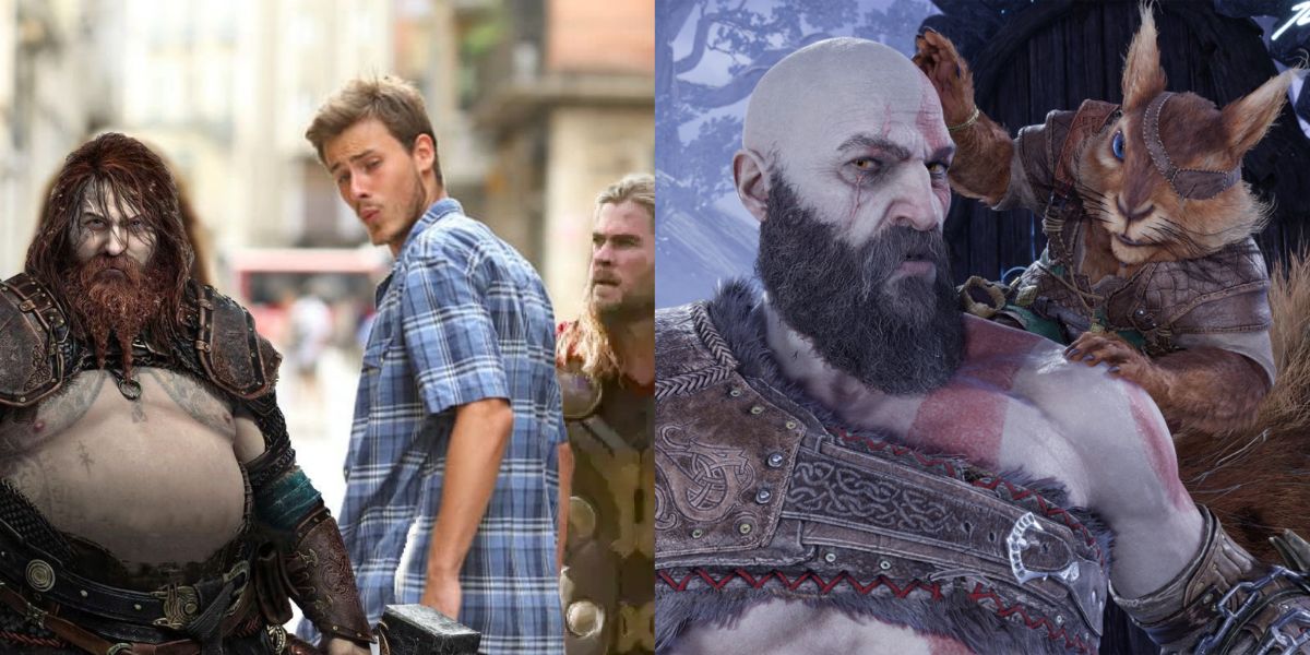 God of War Ragnarok Thor Scene Comparison  ATERUS IS TALLER NOW (2018 &  2022) 