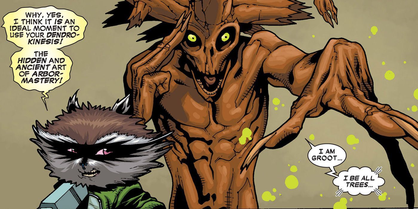 Groot's Powers of Dendrokinesis to Control Trees.