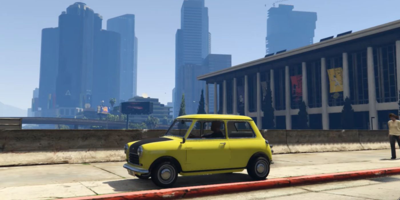 A recreation of Mr. Bean's iconic Mini Cooper in GTA Online.
