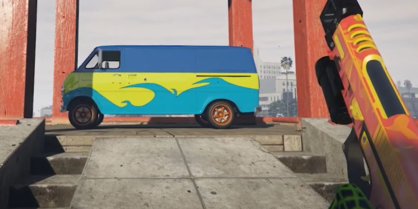 The van from Scooby-Doo, recreated in GTA Online.