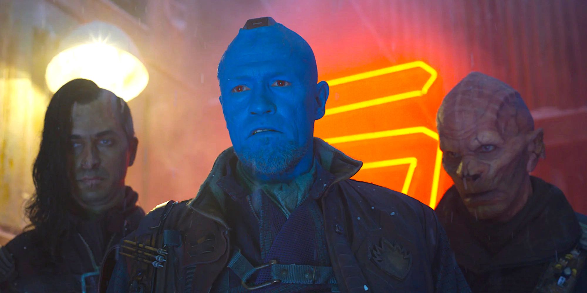 Guardians of the Galaxy 2 Ravagers including Michael Rooker as Yondu and Stephen Blackehart as Brahl