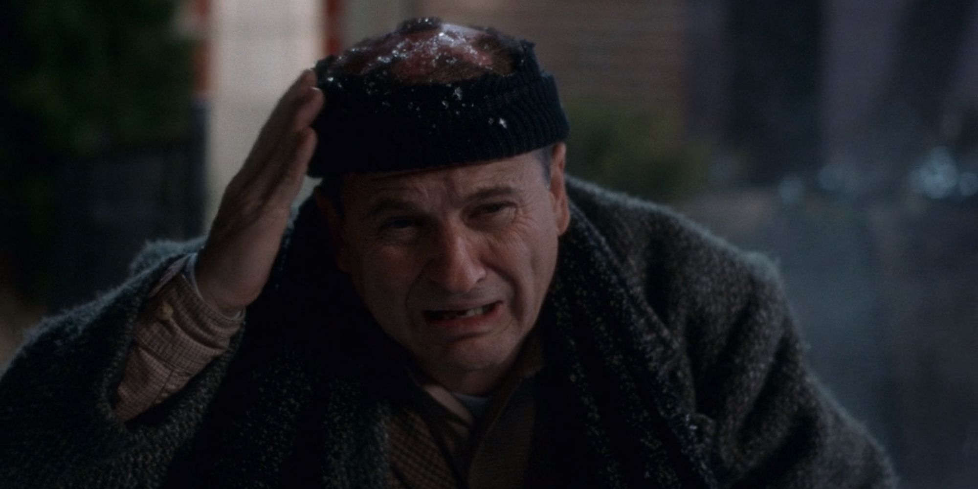 Harry with a burned scalp in Home Alone (1990)