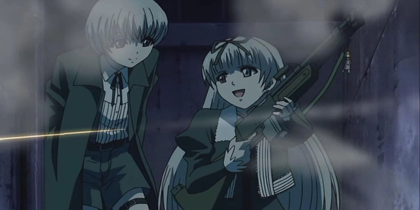 Image of the twins Hensel and Gretel from the Black Lagoon anime.
