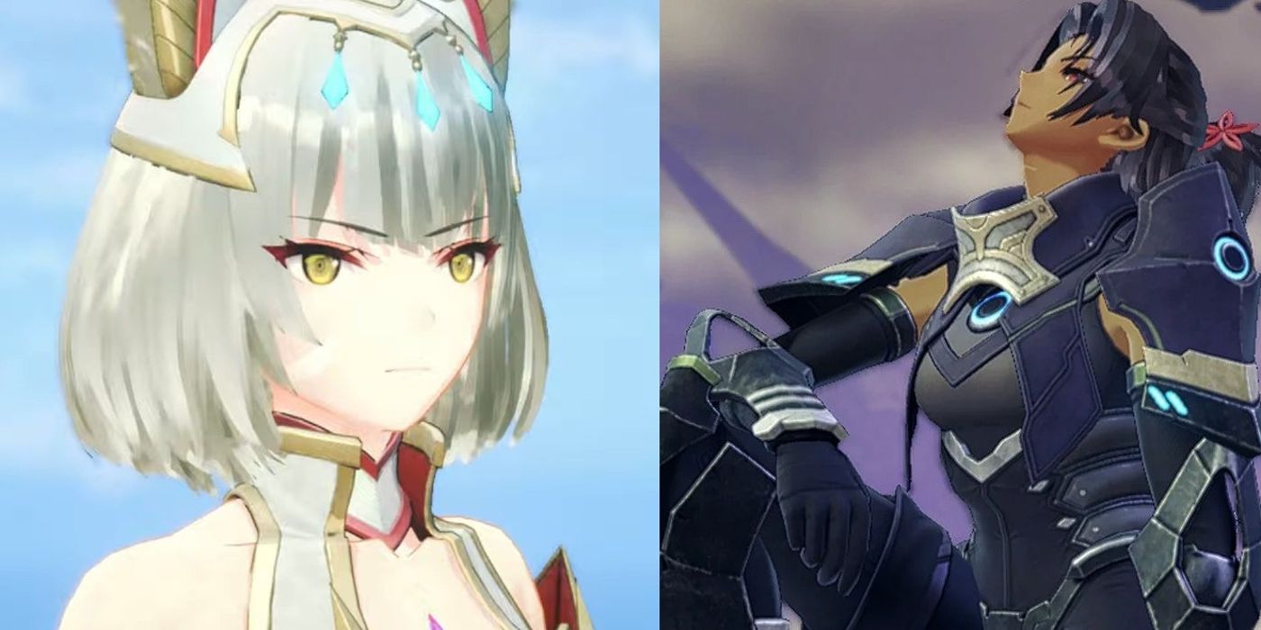 Nia and Ashera pose side by side in Xenoblade Chronicles 3