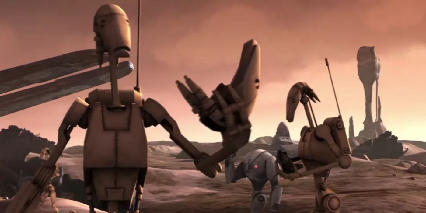 Independent thinking battle droids in The Clone Wars