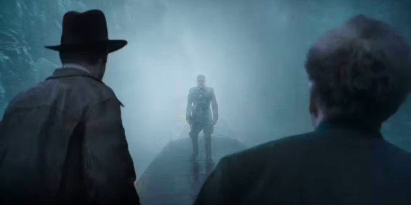 Indiana Jones em cima de um trem