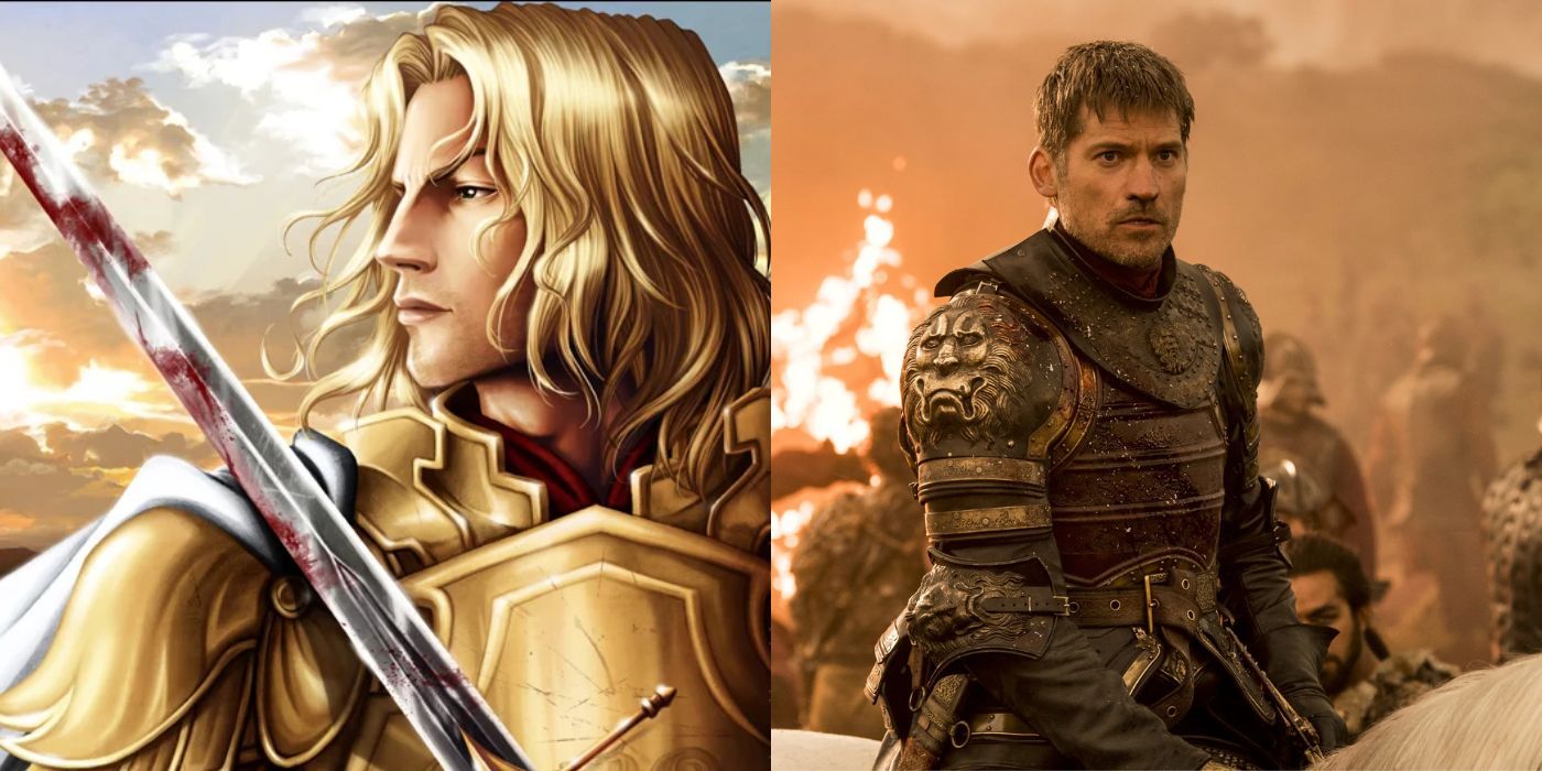 Jaime Lannisters Portrayal In The Books On The Left VS His Portrayal In The Series On The Right