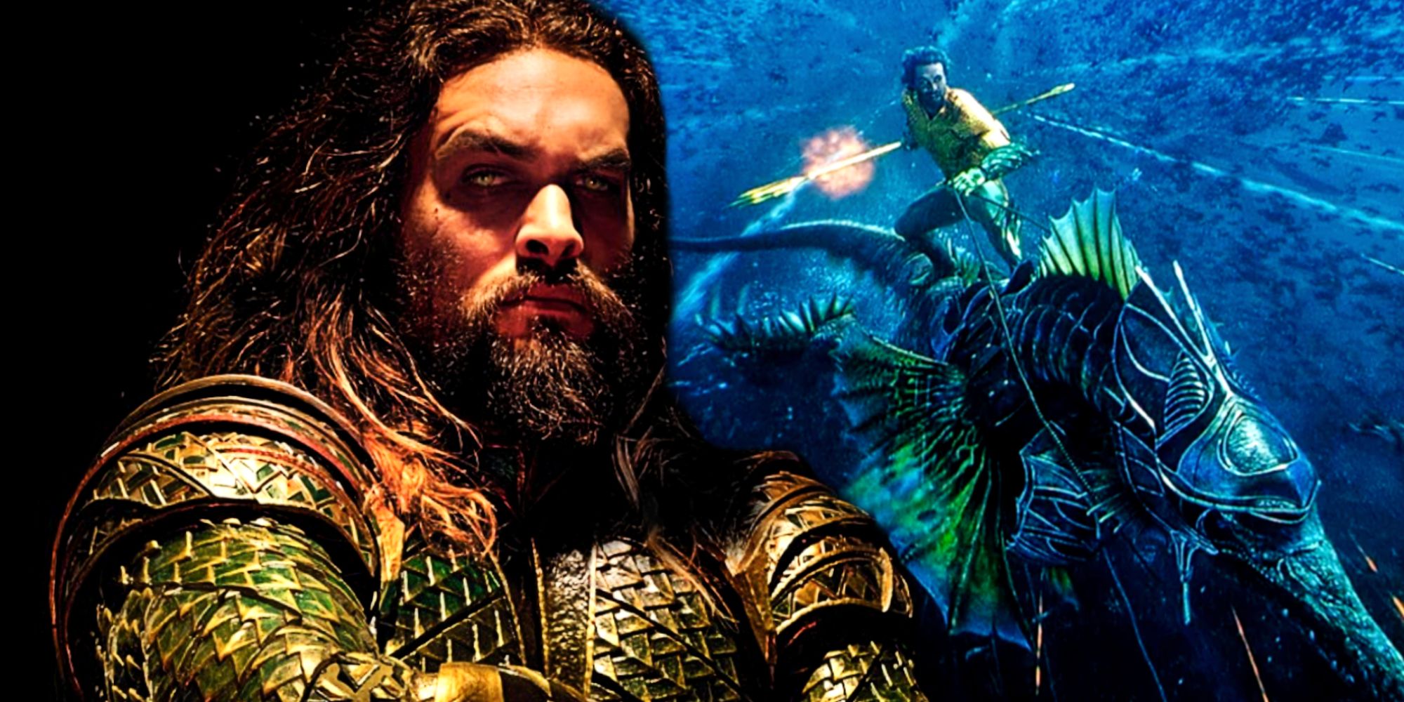 Jason Momoa em Liga da Justiça e Aquaman