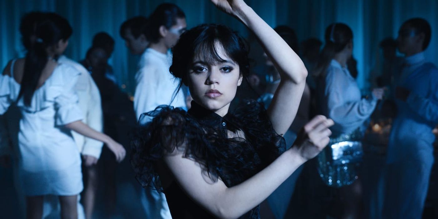 Jenna Ortega dançando na quarta-feira episódio 4