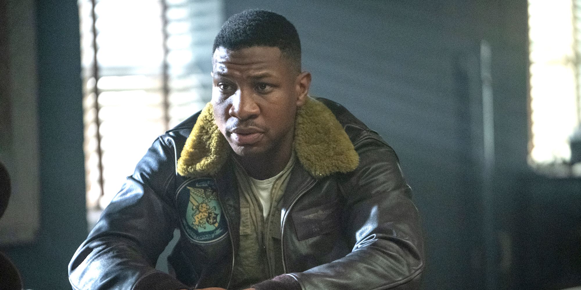 Jonathan Majors as aviator Jesse Brown in Devotion